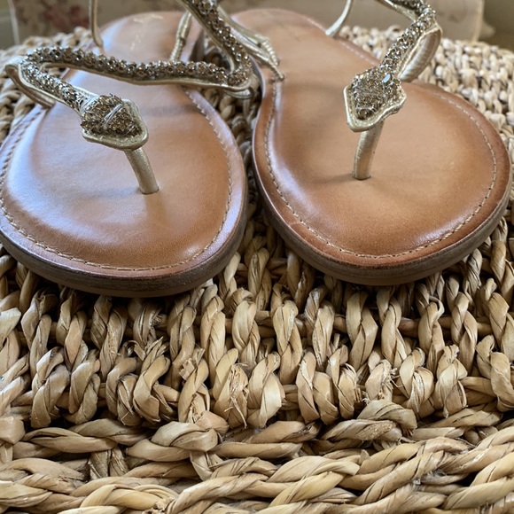 EUC.  Worn once!  Chic beaded “snake” sandals - Picture 2 of 5